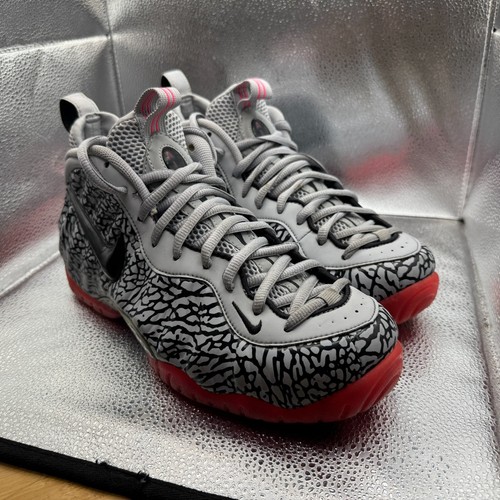 Size 10.5 Nike Air Foamposite Pro Wolf Gray Black Pink Mens Sneakers 616750-002 - Picture 3 of 11