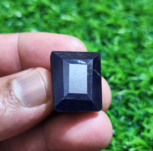 Toller attraktiver 65 Karat blauer Saphir facettiert Achteckform lose Edelstein - Bild 1 von 8