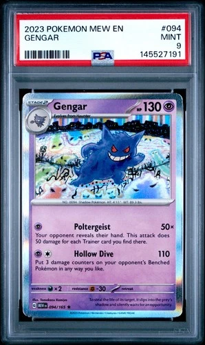 Gengar 094/165 Pokémon 151 Holo PSA 9 Pokémon card