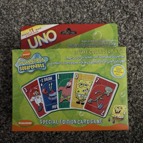2001 UNO Spongebob SquarePants Special Edition Complete Card Game Collector Tin - Picture 1 of 2