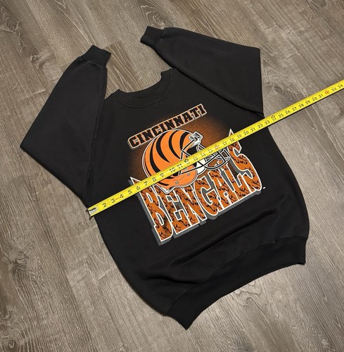 Vintage 90s Cincinnati Bengals Sweatshirt—Made in USA Baggy Boxy—Black Large - Bild 6 von 6
