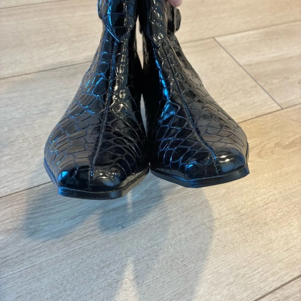 Botín al tobillo J. Renee Shayla imitación cuero vegano piel de serpiente talla 7,5 Foto 3 de 4
