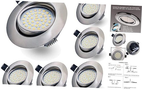 12V Recessed Ceiling Light 5W LED Panel Downlights AC/DC 3000k Warm ...