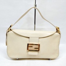 Fendi Hand Bag White Leather 2883197