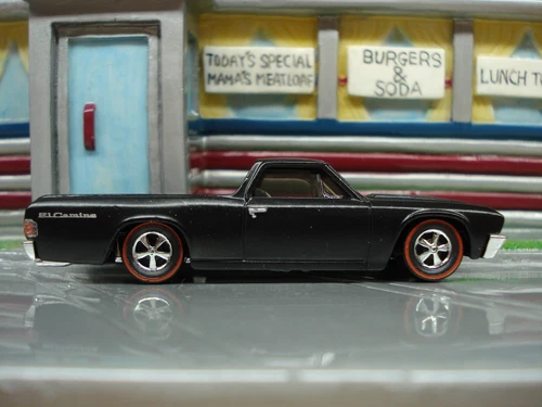 Hot Wheels Fast & Furious 1967 El Camino Satin Black  Super Redline Conversion