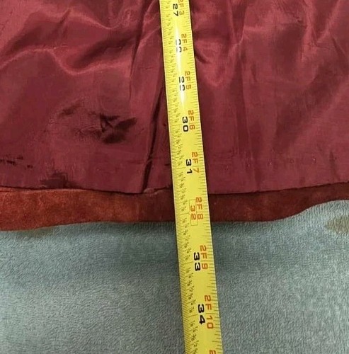 Cappotto midi vintage anni 70 scamosciato e vera pelle a campana con colletto Peter Pan - Foto 21 di 24