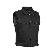 LVAD Men’s Denim Vest for HeartMate Button-Down Collar -Pre orders available