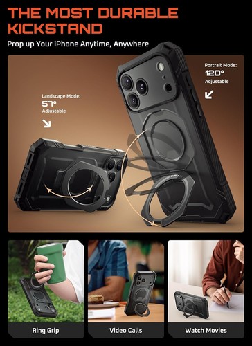 Funda magnética con protector de pantalla de cuerpo completo SUPCASE para iPhone 17 Pro Max - Imagen 22 de 42