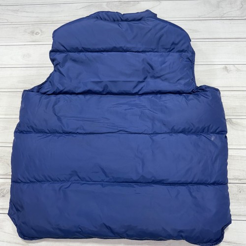 LL Bean Vest Mens L Blue Goose Down Filled Nylon Puffer VTG 80s 90s USA 1419 - Picture 4 of 6