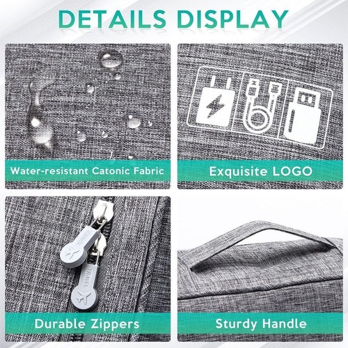 Reise Elektronische Digitale Schutzhülle Datenkabel Organizer Aufbewahrungstasche - Bild 8 von 20