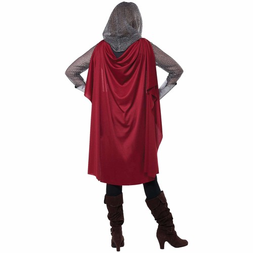 Ladies Knight Medieval Warrior Renaissnace Crusader Adult Womens Costume - Picture 3 of 3
