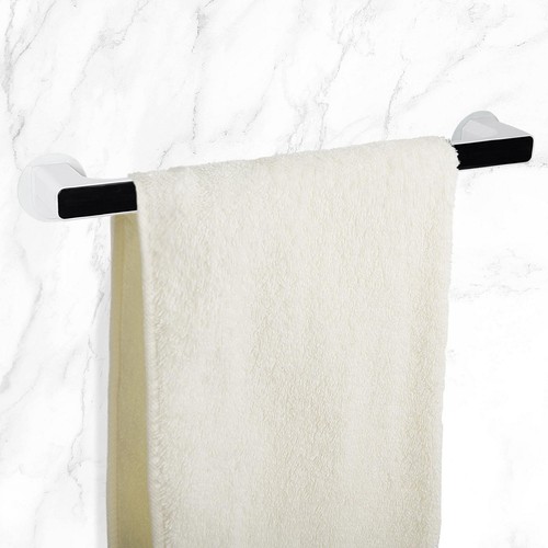 Plastic Towel Rack Self Adhesive Wall Mount Hand Towel Bar Bathroom 18" - Picture 3 of 8