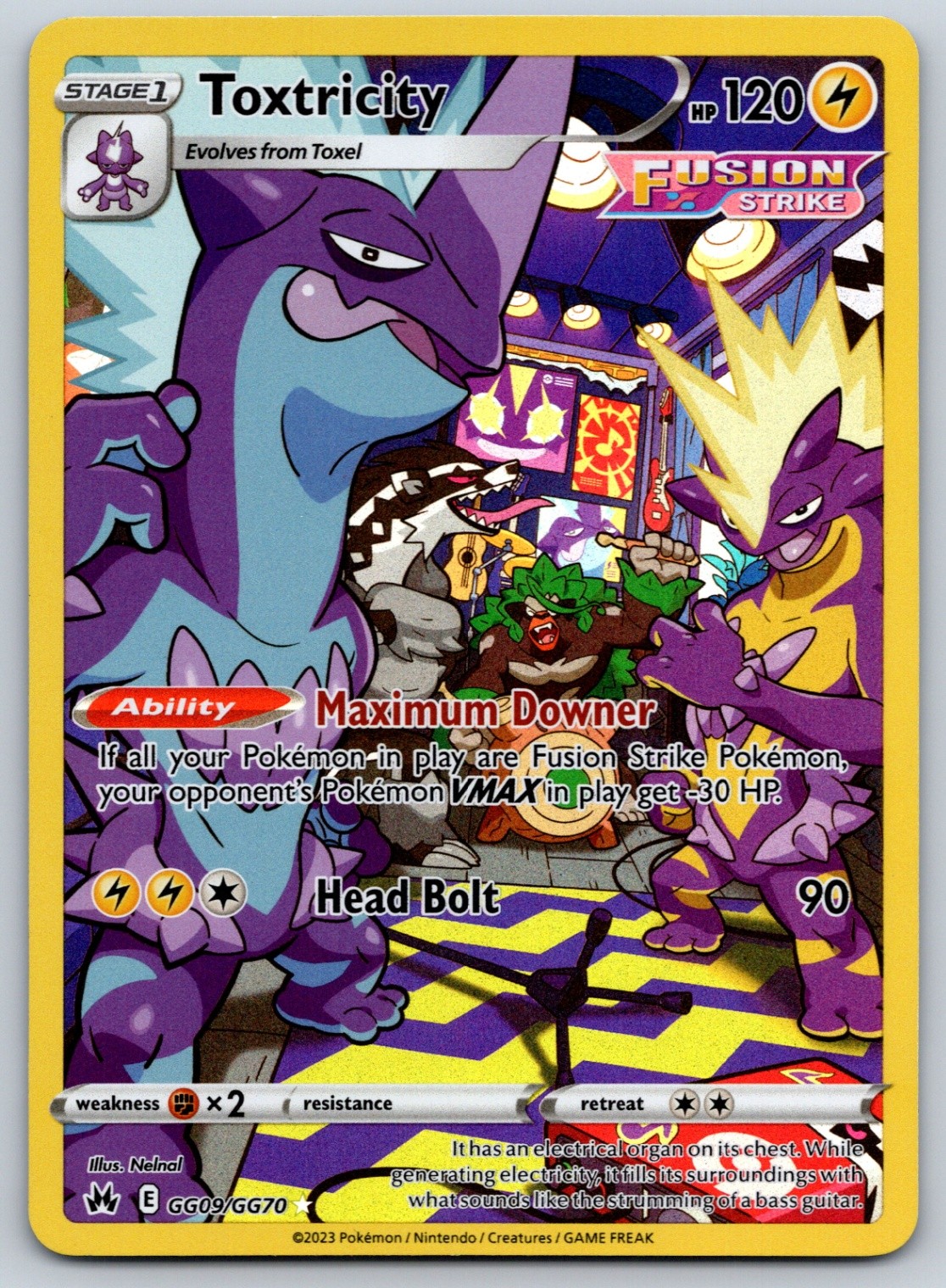 Toxtricity Ultra Rare Crown Zenith: Galarian Gallery GG09/GG70 NM