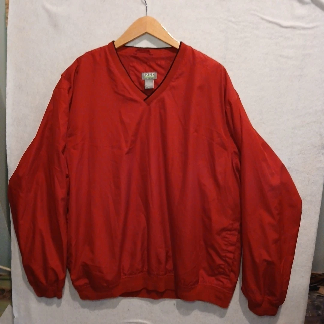 IZOD Golf Rain Jacket Mens XL Red Waterproof Pullover Windbreaker
Opens in a new window or tab