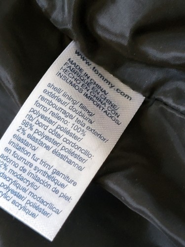 Tommy Hilfiger puffer coat donna piccolo nero bottoni a pressione giacca zip intera Thprotect - Foto 6 di 7