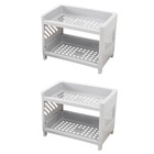  Set of 2 Küchen Aufbewahrung Regal Besteck Organizer Besteckbehälter