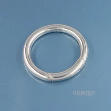 Sterling Silver Round Donut Ring Push Link Clasp Connector 17mm #44053
