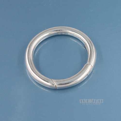 Anillo de donut redondo de plata de ley conector de cierre de enlace de empuje 17 mm #44053 - Imagen 1 de 3