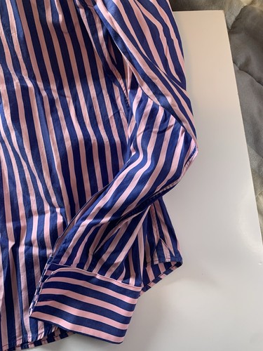 Camisa Spier Mackay Contemporánea LS Abotonada Talla S Púrpura/Azul Vert Rayas - Imagen 6 de 11