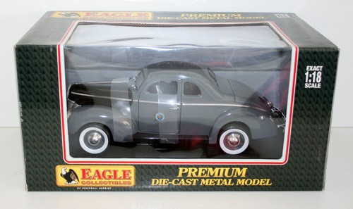 EAGLE RACE 1/18 3815 1940 FORD COUPE HIGHWAY PATROL CAR GREY - Picture 2 of 3