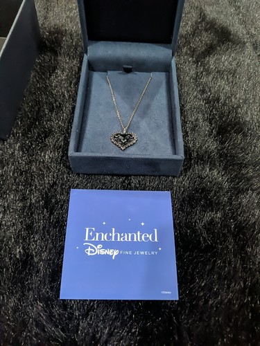 Enchanted Disney Fine Jewelry Black Diamond and Black Onyx Maleficent Pendant - Picture 3 of 7