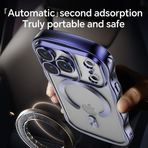 Funda delgada a prueba de golpes para iPhone 17 Pro Max Air 16 15 14 13 Mag seguro parachoques ondulado - Imagen 4 de 31