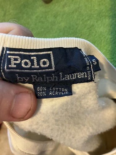 Vintage Polo Ralph Lauren S Crewneck Sweater Sweat Shirt Stripe 80s 90s - Picture 3 of 3