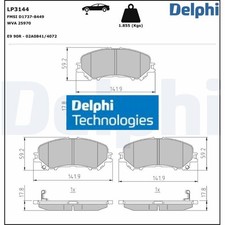 Delphi LP3144 Bremsbelagsatz für Scheibenbremse Bremsbelagsatz 