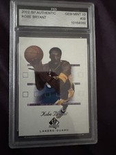 2002 SP Authentic Kobe Bryant FGS Gem Mint 10 Card # 38