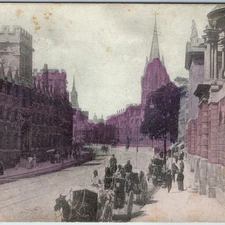 c1910s Oxford, UK College Cathedral Gothic Building Horse Carriage Postcard A38