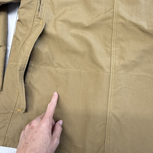 Vtg Red Head Jacket Squaltex Field Coat Canvas Hunting Mens 42L Beige Game Pouch - Picture 11 of 14