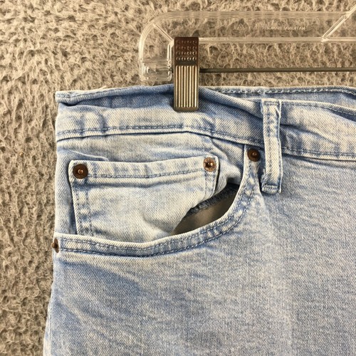 Levis 511 Slim Straight Jeans Mens 38x30 Blue Light Wash Denim Mid Rise Zip Fly - Picture 3 of 19