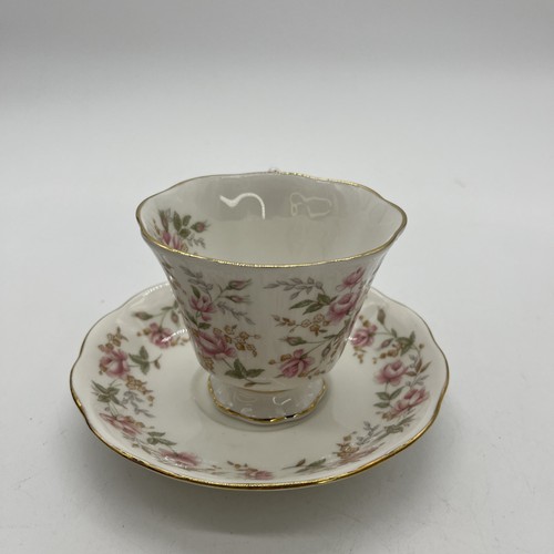 Royal Albert English Bone China Teetasse & Untertasse Rose Chintz Rosa Brokat Vintage - Bild 3 von 9