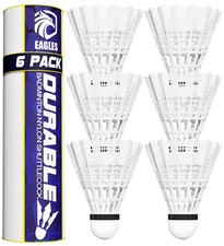 White Badminton Birdies Nylon Feather Bedminton Shuttlecocks - Plastic Birdie...