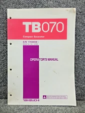 OEM Factory Takeuchi TB070 TB 070 Compact Excavator Operators Manual OL1-107E0