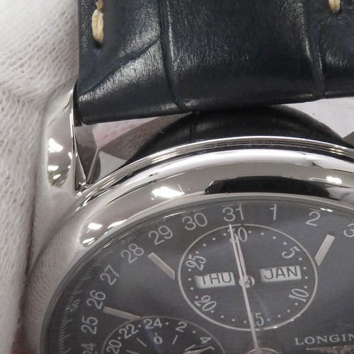 LONGINES WATCH MASTER COLLECTION CHRONOGRAPH MOON PHASE L2.673.4.92.0 BLUE MEN'S - Picture 4 of 17