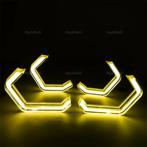 Lemon Yellow CSL Style LED Angel Eyes for BMW 2 Series F22 F23 F87 M2 2012-2016 - Picture 3 of 20