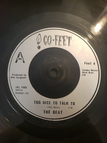 Go-Feet Records, Psychedelic Rockers, The Beat, Two Nice To Talk To 1980 7-in... - Foto 5 di 8