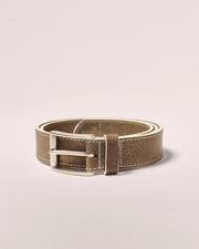 johnnie-O Painted Edge Leather Belt Gray Size 32