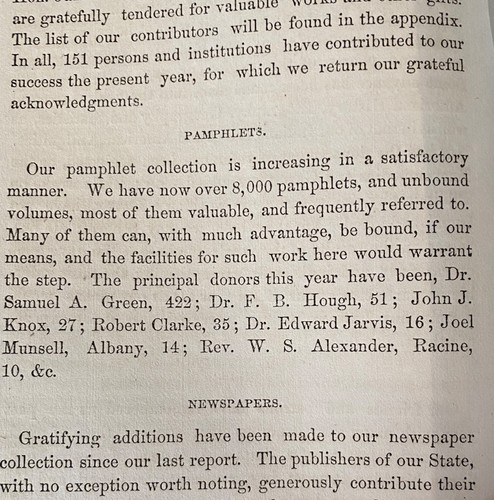 ANNUAL REPORT OF THE MINNESOTA HISTORICAL SOCIETY for 1871 Library Book Buys - Bild 8 von 16