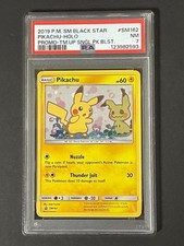 PSA 7 Pikachu SM162 Holo Promo Card with Mimikyu Artwork