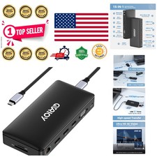 15 Ports USB C Laptop Docking Station - Ultra 4K Multiport Adapter for Mac/PC