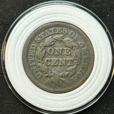 1852 U.S. Braided Hair Large Cent – 1¢ – VG – Historic Early Copper Coin