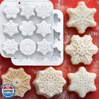 Snowflake Silicone Molds Christmas Snowflakes Silicones Mold 9 Cavity Snowfla
