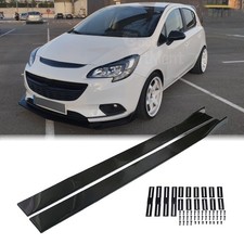 86,6" Seitenschweller Schweller Sideskirts Schwarz Glanz Für Opel Corsa Astra DE