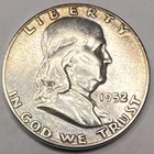 1952-S Franklin 1/2 Half Dollar 50c San Francisco 90% Silver Coin