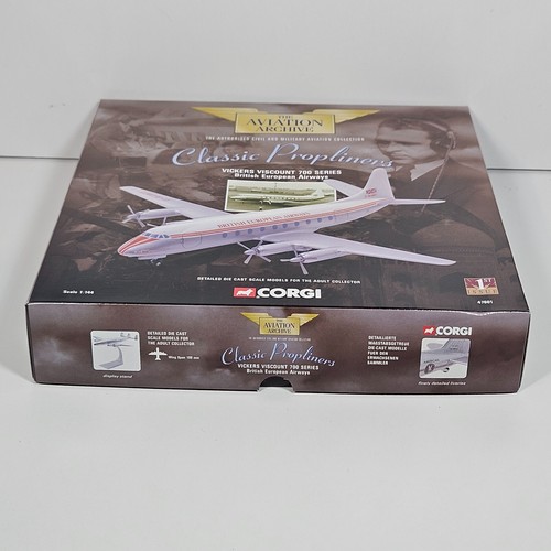 Corgi 1/144 Scale Diecast 47601 Vickers Viscount 700 Series British European Box - Picture 3 of 13