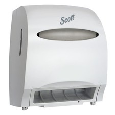 Scott Essential White Automatic Paper Towel Dispenser — Commercial Wall Mounted