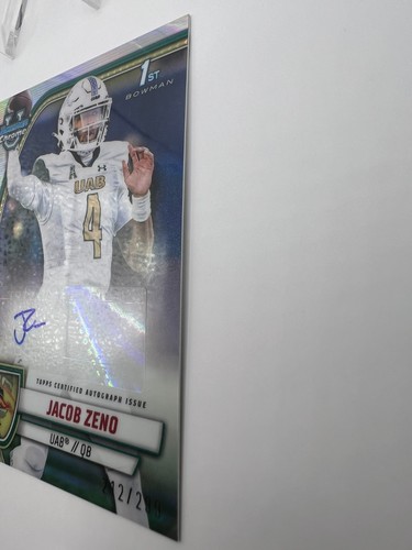 2024 BOWMAN U CHROME JACOB ZENO AUTO /299 #PA-JZE REFRACTOR - Picture 3 of 5