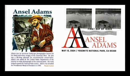 US COVER ANSEL ADAMS PANDA CACHET PICTORIAL CANCEL FIRST DAY OF ISSUE